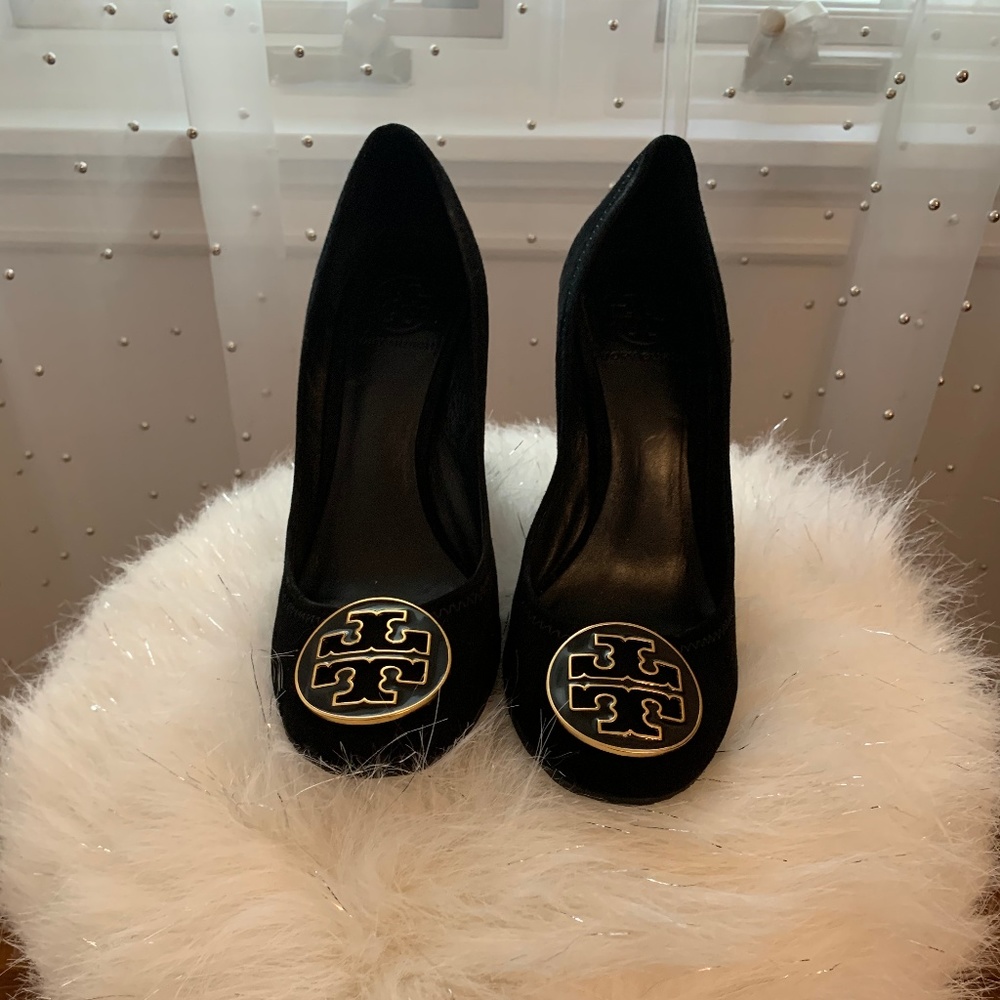 Suede Tory Burch High Heel Shoes